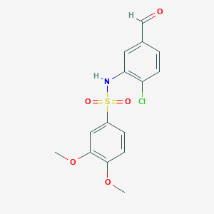 molecular formula C15H14ClNO5S B8296283 N-(2-chloro-5-formyl-phenyl)-3,4-dimethoxy-benzenesulfonamide 