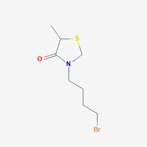 molecular formula C8H14BrNOS B8296291 3-(4-Bromobutyl)-5-methyl-4-thiazolidinone 