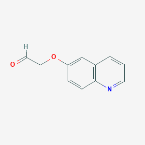 molecular formula C11H9NO2 B8296316 2-(Quinolin-6-yloxy)acetaldehyde 