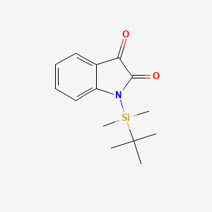 molecular formula C14H19NO2Si B8296349 1H-Indole-2,3-dione, 1-(tert-butyldimethylsilyl)- 