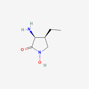 molecular formula C6H12N2O2 B8296356 cis-3-Amino-1-hydroxy-4-ethylpyrrolidin-2-one 