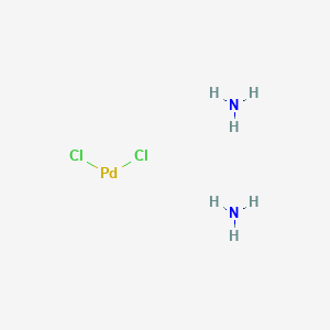 molecular formula Cl2H6N2Pd B082965 Diamminedichloropalladium CAS No. 14323-43-4