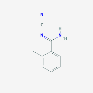 molecular formula C9H9N3 B8296531 n'-Cyano-2-methylbenzenecarboximidamide 