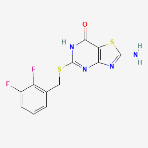 5-(2,3-Difluorobenzylthio)-2-aminothiazolo[4,5-d]pyrimidin-7-ol