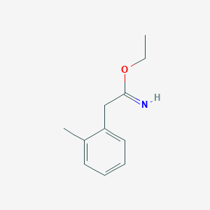 molecular formula C11H15NO B8296598 Ethyl 2-(2-methylphenyl)ethanimidate 