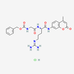 molecular formula C26H31ClN6O6 B8296684 Z-Gly-Arg-Amc-HCl 