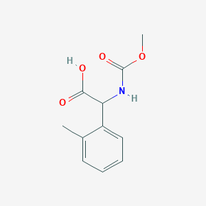 molecular formula C11H13NO4 B8296923 Methoxycarbonylamino-o-tolyl-acetic acid 