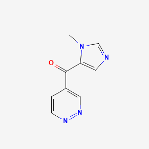 molecular formula C9H8N4O B8296934 (1-Methyl-1H-imidazol-5-yl)(pyridazin-4-yl)methanone 