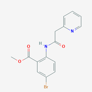 molecular formula C15H13BrN2O3 B8297004 Methyl 5-bromo-2-(2-(pyridin-2-yl)acetamido)benzoate 