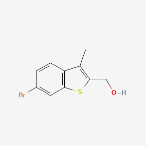 molecular formula C10H9BrOS B8297065 6-Bromo-2-hydroxymethyl-3-methylbenzo[b]thiophene 