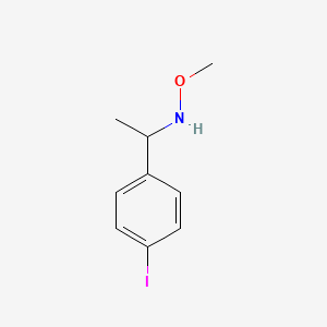 molecular formula C9H12INO B8297154 N-[1-(4-Iodo-phenyl)-ethyl]-O-methyl-hydroxylamine 
