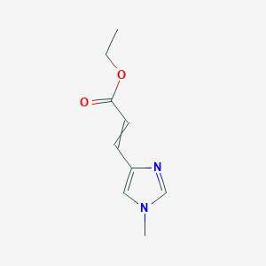 molecular formula C9H12N2O2 B8297359 Ethyl 3-(1-methyl-1H-imidazol-4-yl)prop-2-enoate 