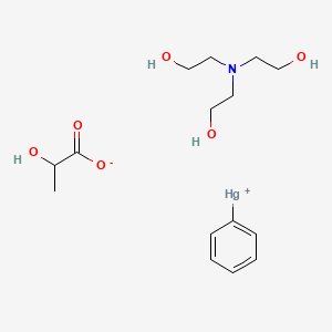 molecular formula C15H25HgNO6 B8297399 Phenylmercuritriethanolammonium lactate CAS No. 23319-66-6