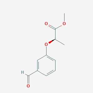 molecular formula C11H12O4 B8297402 methyl (2R)-2-(3-formylphenoxy)propionate 