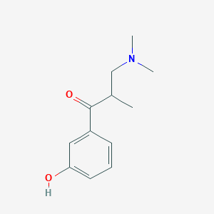 molecular formula C12H17NO2 B8297410 Racemic 3-(dimethylamino)-1-(3-hydroxyphenyl)-2-methylpropan-1-one 