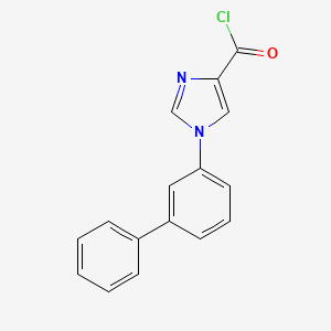 molecular formula C16H11ClN2O B8297664 1-Biphenyl-3-yl-1H-imidazole-4-carbonyl chloride 