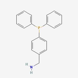 molecular formula C19H18NP B8297763 (4-Diphenylphosphanylphenyl)methylamine 