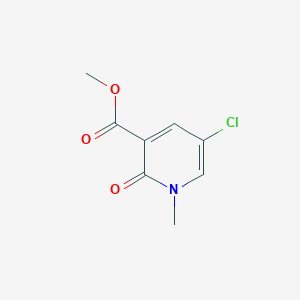 molecular formula C8H8ClNO3 B8297794 Methyl 5-chloro-1-methyl-2-oxo-1,2-dihydropyridine-3-carboxylate 