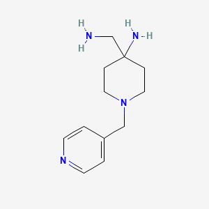 molecular formula C12H20N4 B8297823 4-Aminomethyl-1-pyridin-4-ylmethyl-piperidin-4-ylamine 