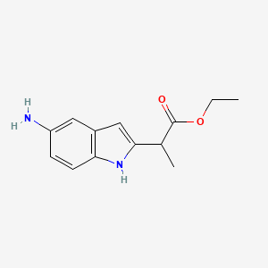 ethyl 2-(5-amino-1H-indol-2-yl)propanoate