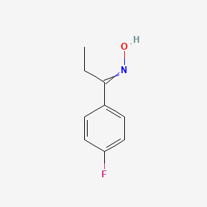 molecular formula C9H10FNO B8298668 1-(4-Fluorophenyl)propan-1-one oxime 
