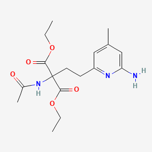 Diethyl 2-acetamido-2-(2-(6-amino-4-methylpyrid-2-yl)ethyl)malonate