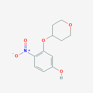 4-Nitro-3-(tetrahydro-2H-pyran-4-yloxy)phenol
