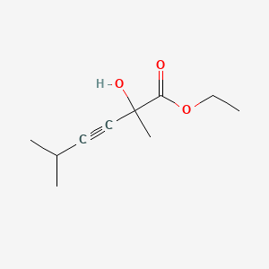 molecular formula C10H16O3 B8298760 Ethyl 2-hydroxy-2,5-dimethyl-3-hexynoate 