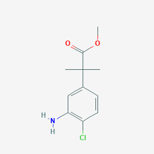 molecular formula C11H14ClNO2 B8298884 Methyl 2-(3-amino-4-chlorophenyl)-2-methylpropanoate 