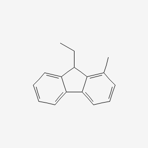 molecular formula C16H16 B8298988 9-Ethyl-1-methyl-9H-fluorene CAS No. 87823-42-5