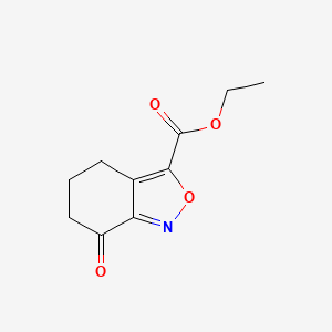 molecular formula C10H11NO4 B8299014 Ethyl 7-oxo-4,5,6,7-tetrahydro-2,1-benzisoxazole-3-carboxylate 