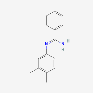molecular formula C15H16N2 B8299044 N-(3,4-Dimethylphenyl)benzenecarboximidamide 