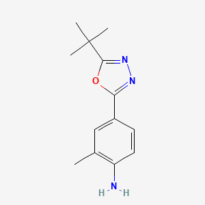 4-(5-(1,1-Dimethylethyl)-1,3,4-oxadiazol-2-yl)-2-methylaniline