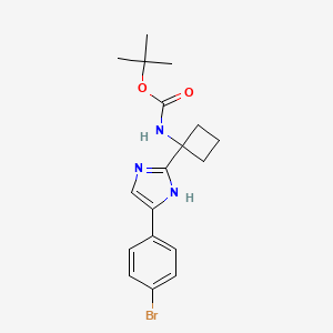 {1-[5-(4-Bromo-phenyl)-1h-imidazol-2-yl]-cyclobutyl}-carbamic acid tert-butyl ester
