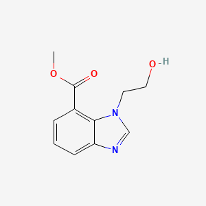 molecular formula C11H12N2O3 B8299315 Methyl 1-(2-hydroxyethyl)-1H-benzimidazole-7-carboxylate 