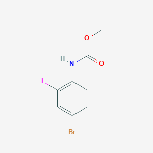 molecular formula C8H7BrINO2 B8299317 Methyl 4-bromo-2-iodophenylcarbamate 