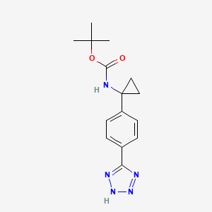 molecular formula C15H19N5O2 B8299338 tert-butyl (1-(4-(1H-tetrazol-5-yl)phenyl)cyclopropyl)carbamate 