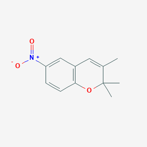 molecular formula C12H13NO3 B8299437 6-nitro-2,2,3-trimethyl-2H-1-benzopyran 
