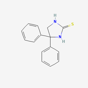 molecular formula C15H14N2S B8299499 4,4-Diphenylimidazolidine-2-thione CAS No. 70975-75-6