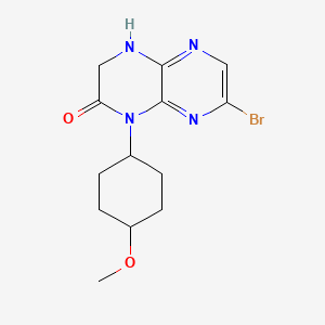 molecular formula C13H17BrN4O2 B8299579 Rel-7-bromo-1-((1r,4r)-4-methoxycyclohexyl)-3,4-dihydropyrazino[2,3-b]pyrazin-2(1H)-one 