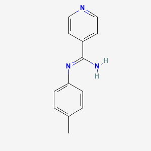molecular formula C13H13N3 B8299584 N'-(4-methylphenyl)pyridine-4-carboximidamide CAS No. 23564-34-3