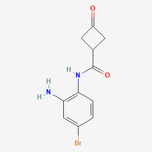 molecular formula C11H11BrN2O2 B8299613 N-(2-Amino-4-bromophenyl)-3-oxocyclobutanecarboxamide 