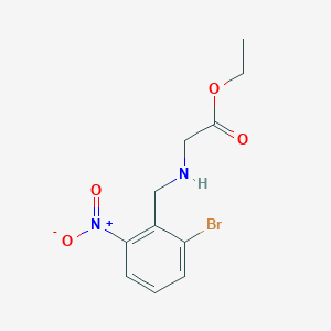 molecular formula C11H13BrN2O4 B8299628 Ethyl (6-bromo-2-nitrobenzyl)aminoacetate 