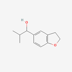 molecular formula C12H16O2 B8299640 2,3-Dihydro-5-(1-hydroxy-2-methyl-1-propyl)benzofuran 