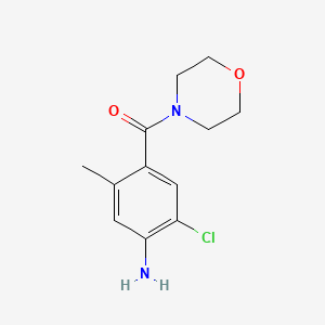 molecular formula C12H15ClN2O2 B8299670 (4-Amino-5-chloro-2-methylphenyl)(morpholino)methanone 