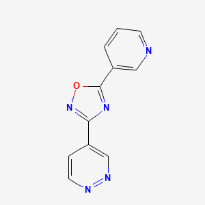 3-(Pyridazin-4-yl)-5-(pyridin-3-yl)-1,2,4-oxadiazole