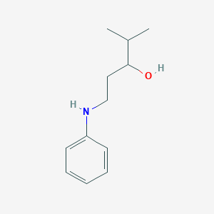 molecular formula C12H19NO B8299888 4-Methyl-1-(phenylamino)-pentan-3-ol 
