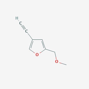 molecular formula C8H8O2 B8299932 4-Ethynyl-2-(methoxymethyl)furan 
