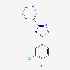 5-(3-Chloro-4-fluorophenyl)-3-(pyridin-3-yl)-1,2,4-oxadiazole