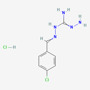 molecular formula C8H11Cl2N5 B8300148 1-Amino-3-(4-chlorobenzylideneamino)guanidine Hydrochloride CAS No. 41917-46-8